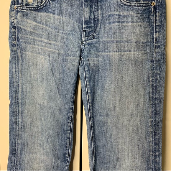 7 for All Mankind Bermuda Denim Shorts Crop Dojo Jeans - Picture 3 of 16